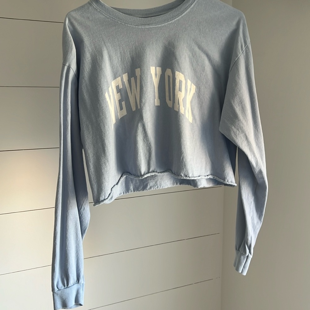 Pacsun blue shirt. Small cropped. Worn a 2-3 times.